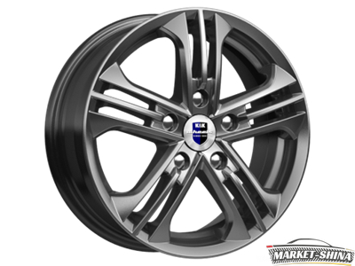 K&K Trinity 6 x 15 5*100 Et:38 Dia:57.1 Дарк платинум